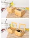 木質 原木玻璃面 木盒 音樂盒 MUSIC BOX